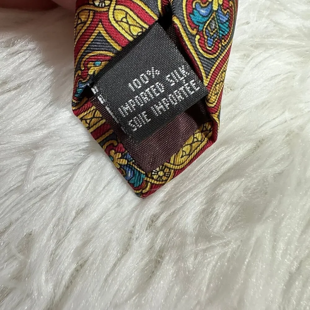 Christian Dior Cravate Mens Neck Tie All Silk Multicolor Vintage